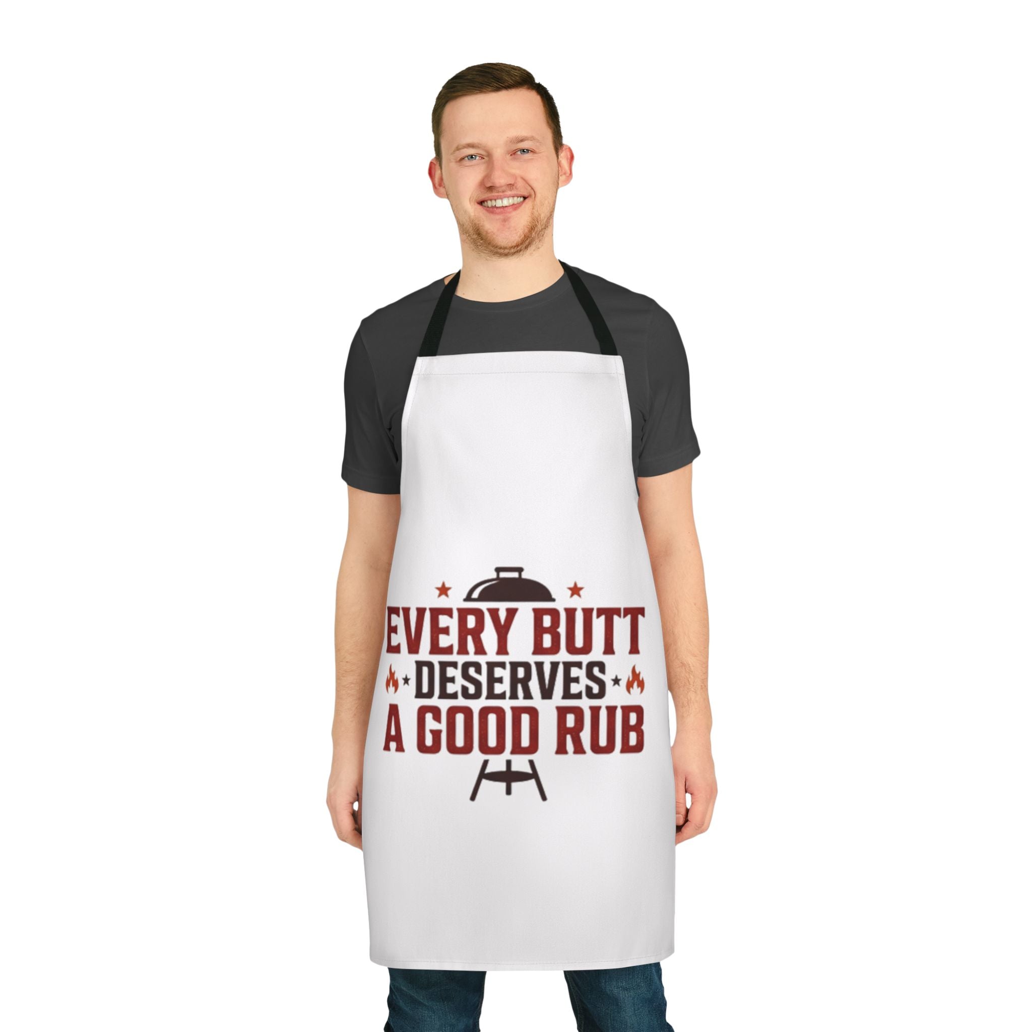 Apron — "Every Butt Deserves a Good Rub" BBQ Grilling Apron