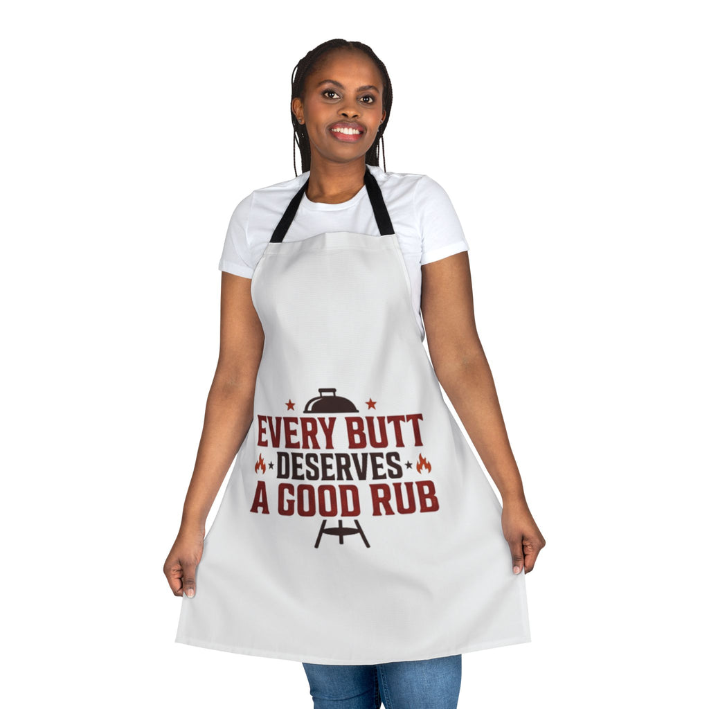Apron — "Every Butt Deserves a Good Rub" BBQ Grilling Apron