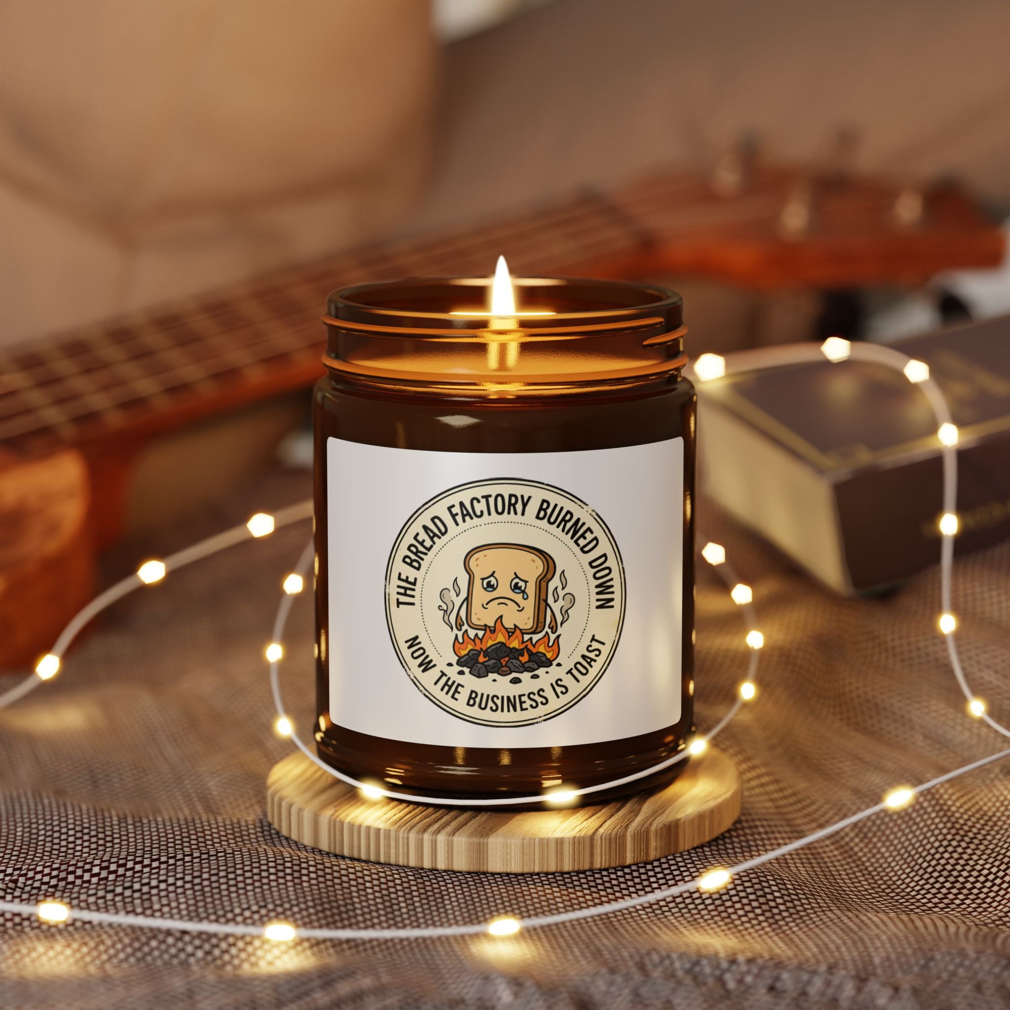 Amber Jar Soy Candle — Small to Large Scented Candle with Vintage Label