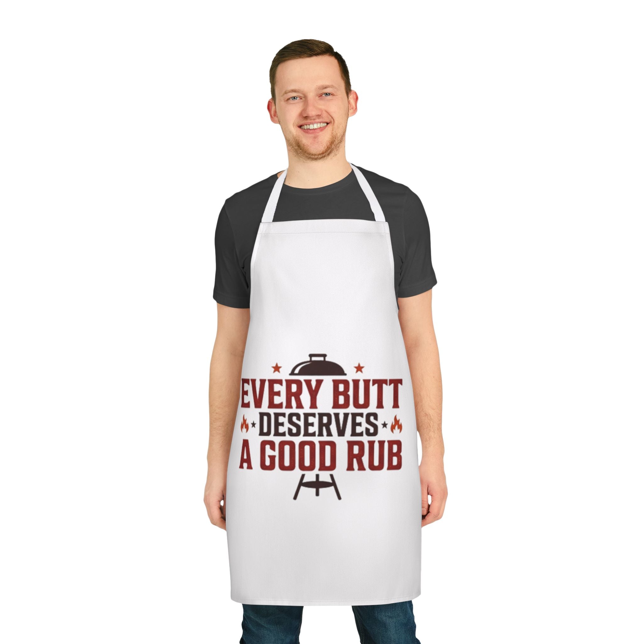 Apron — "Every Butt Deserves a Good Rub" BBQ Grilling Apron