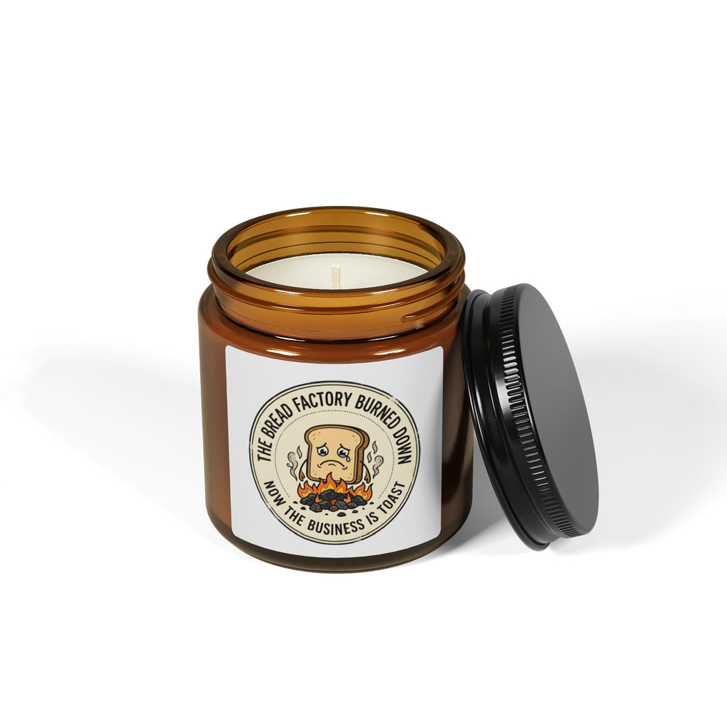 Amber Jar Soy Candle — Small to Large Scented Candle with Vintage Label