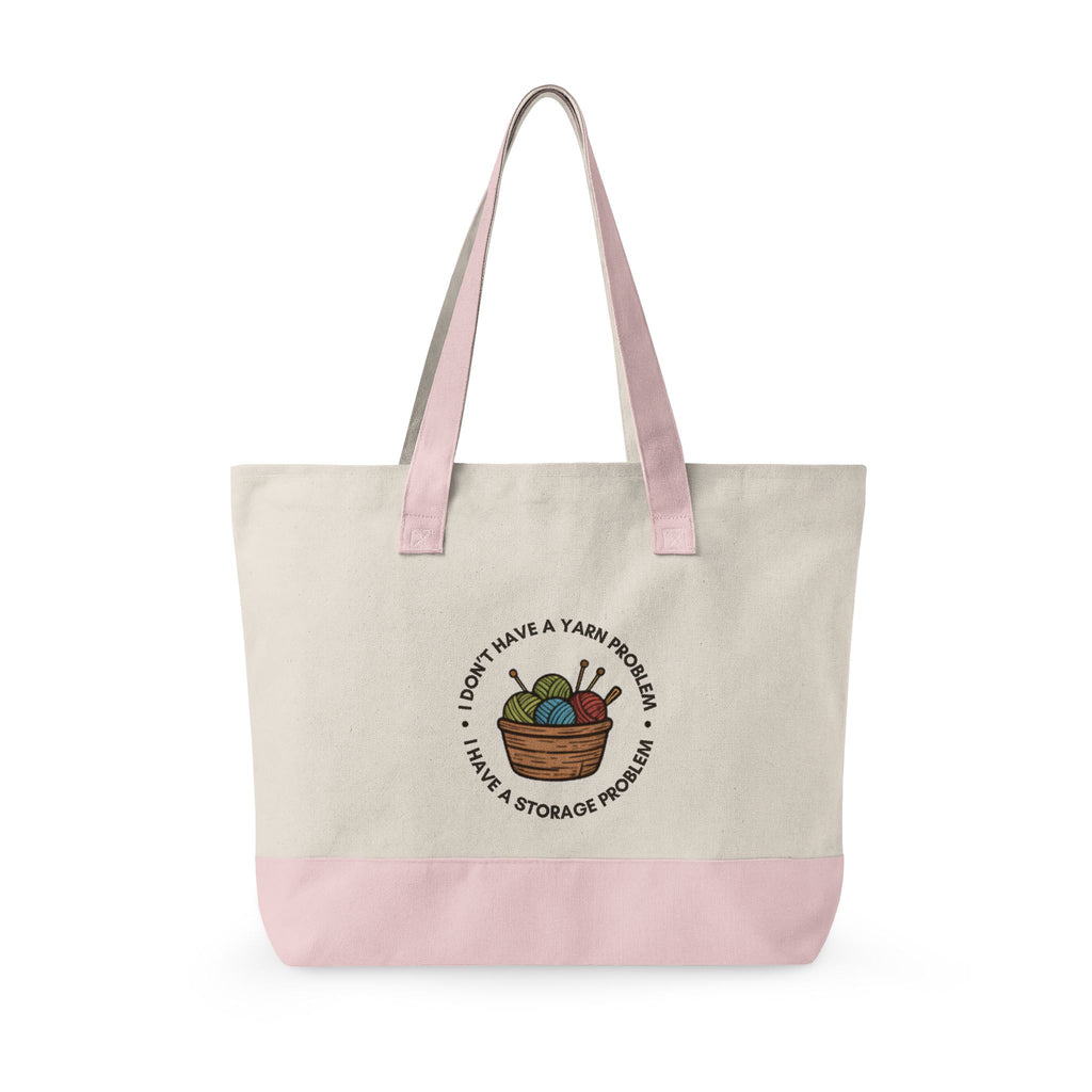 Canvas Tote Bag — "I don't have a yarn problem"