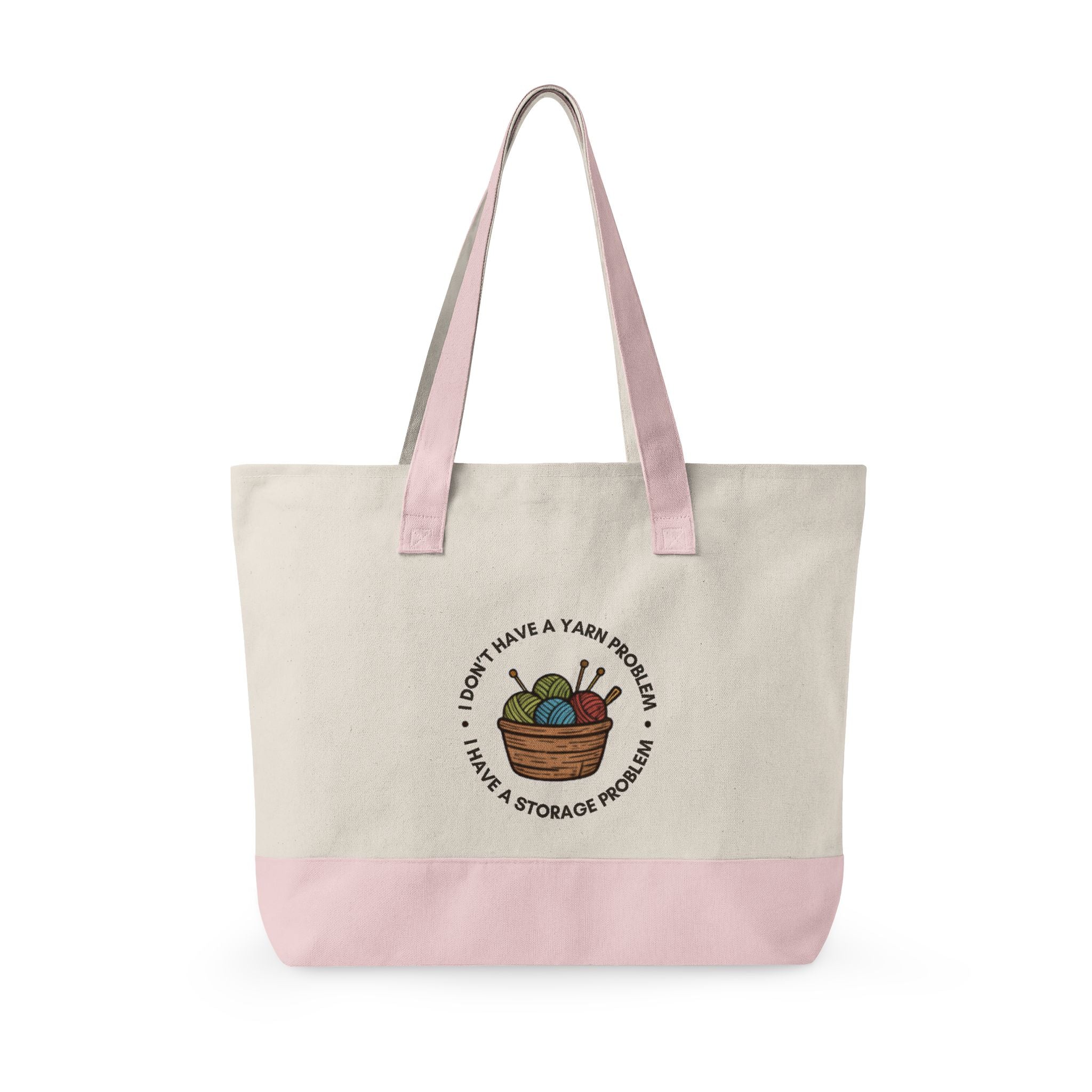 Canvas Tote Bag — "I don't have a yarn problem"