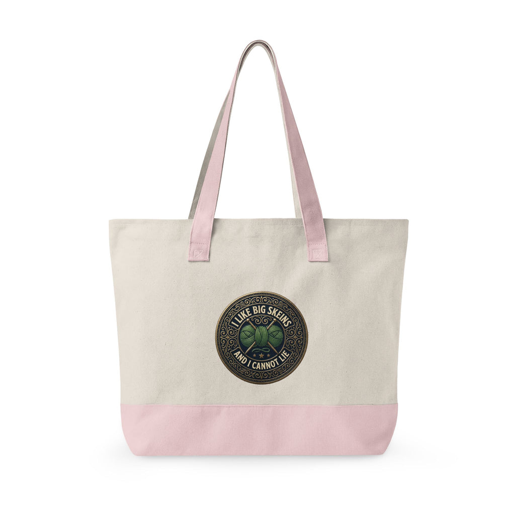 Zippered Canvas Tote - 'I like big skeins and I cannot lie'