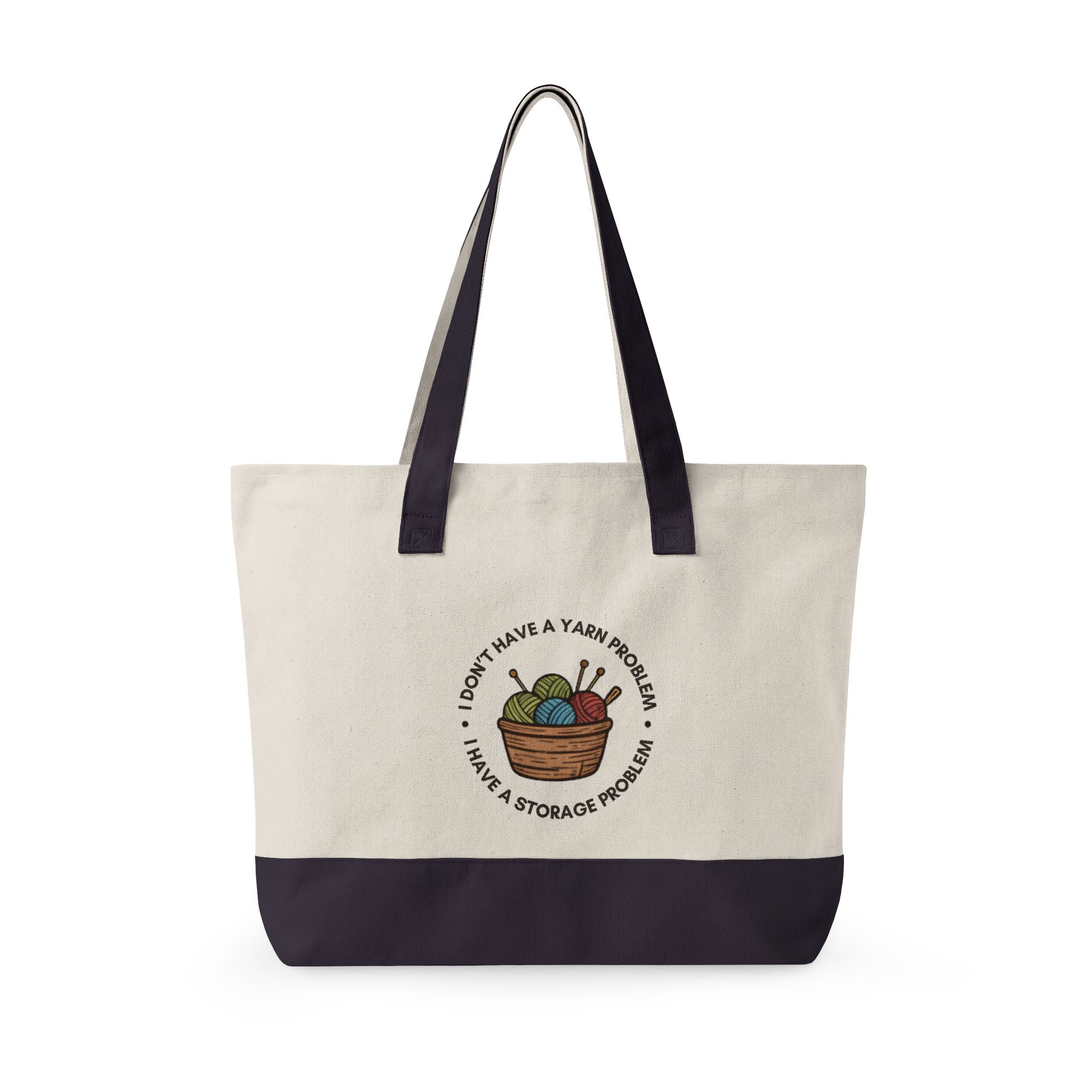 Canvas Tote Bag — "I don't have a yarn problem"