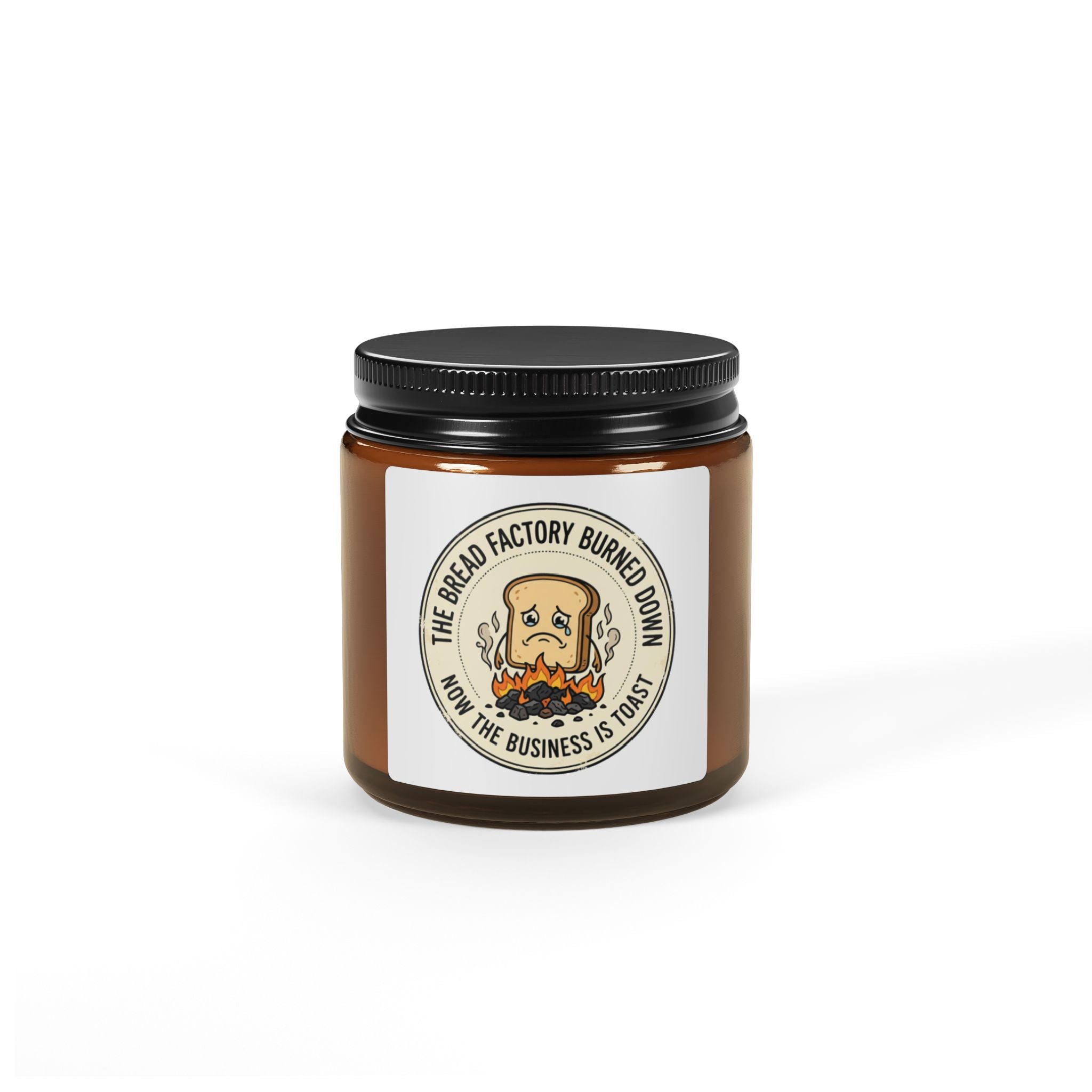 Amber Jar Soy Candle — Small to Large Scented Candle with Vintage Label