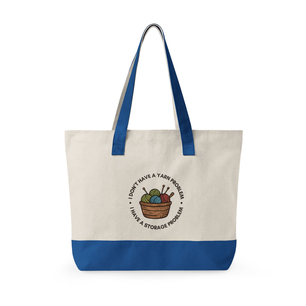 Canvas Tote Bag — "I don't have a yarn problem"