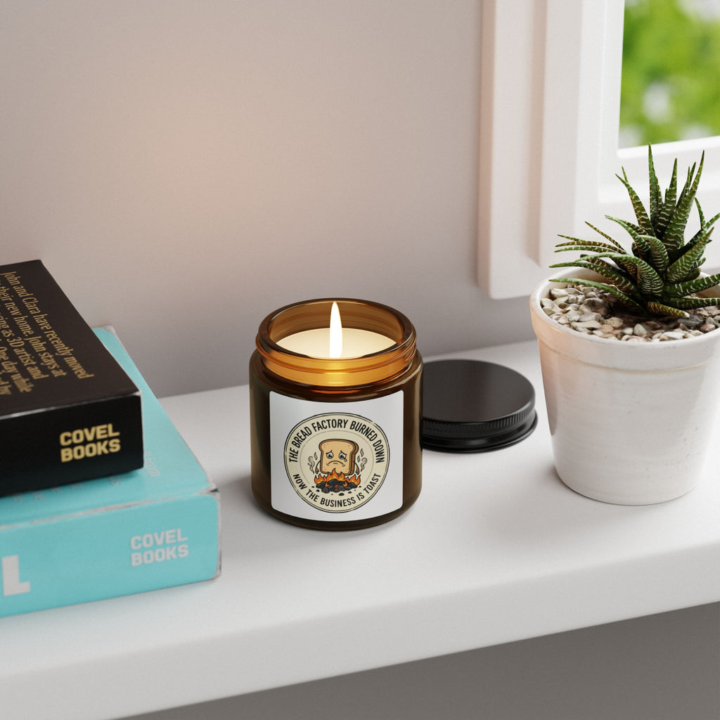 Amber Jar Soy Candle — Small to Large Scented Candle with Vintage Label