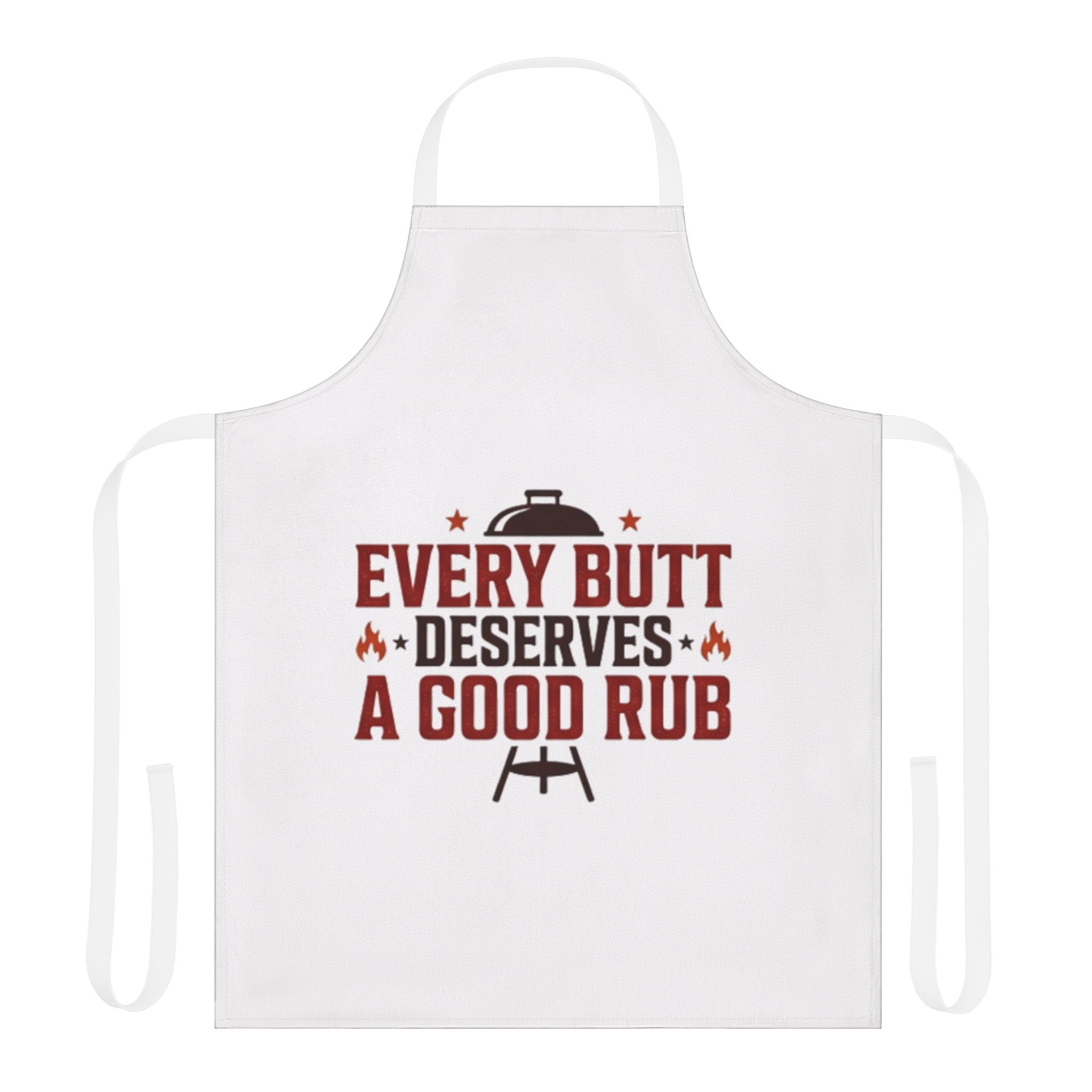Apron — "Every Butt Deserves a Good Rub" BBQ Grilling Apron