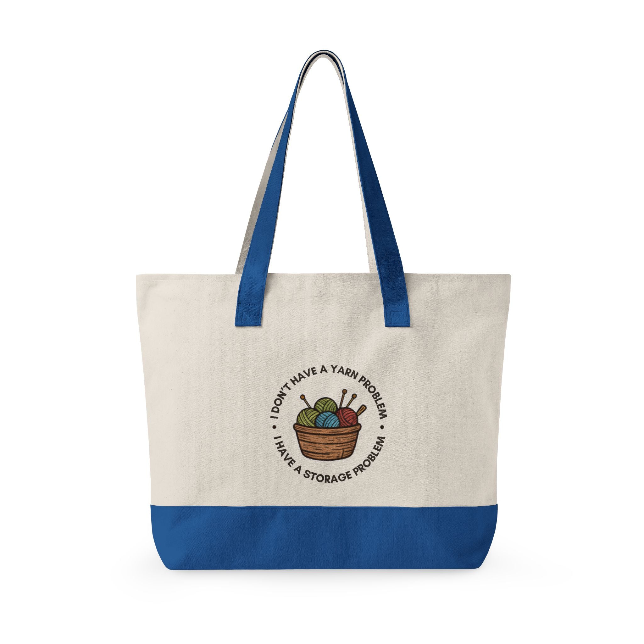Canvas Tote Bag — "I don't have a yarn problem"