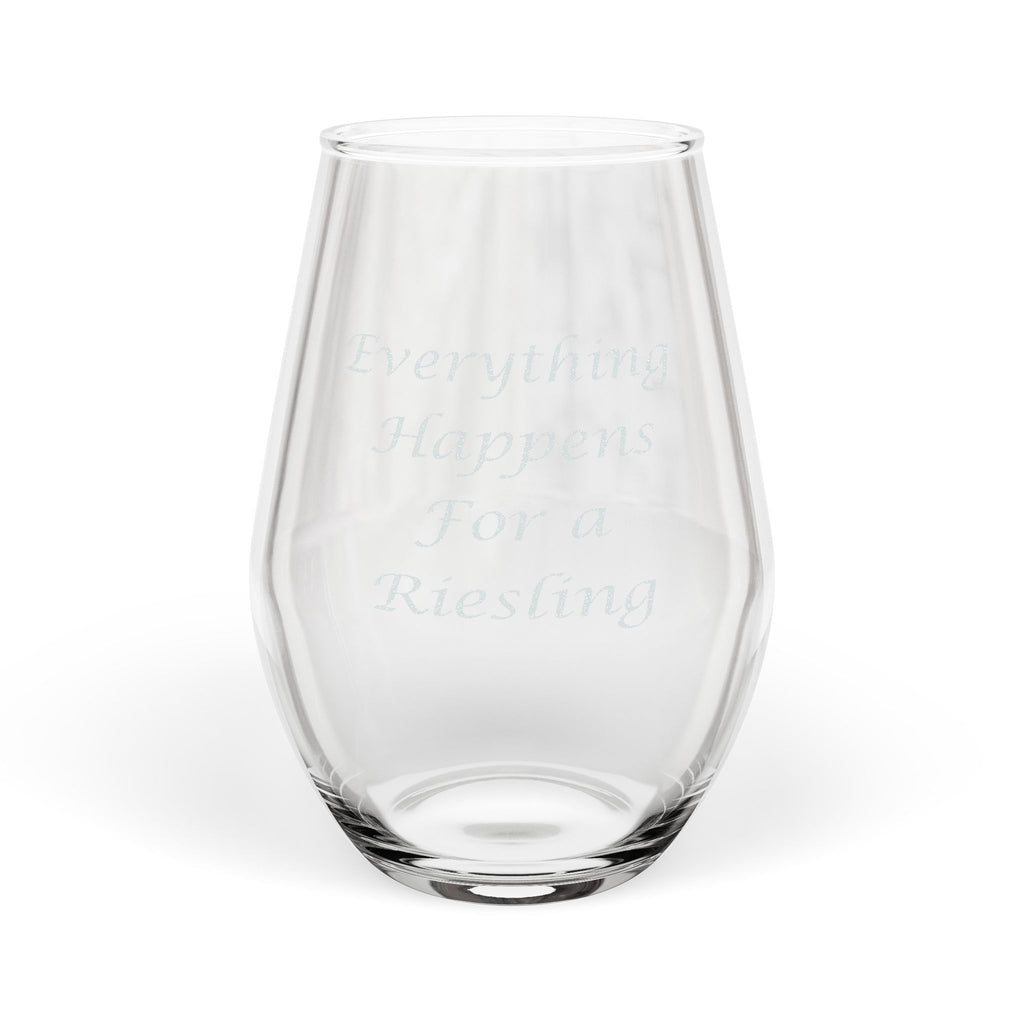 Engraved Stemless Wine Glass — 11.5oz Sparkle Design
