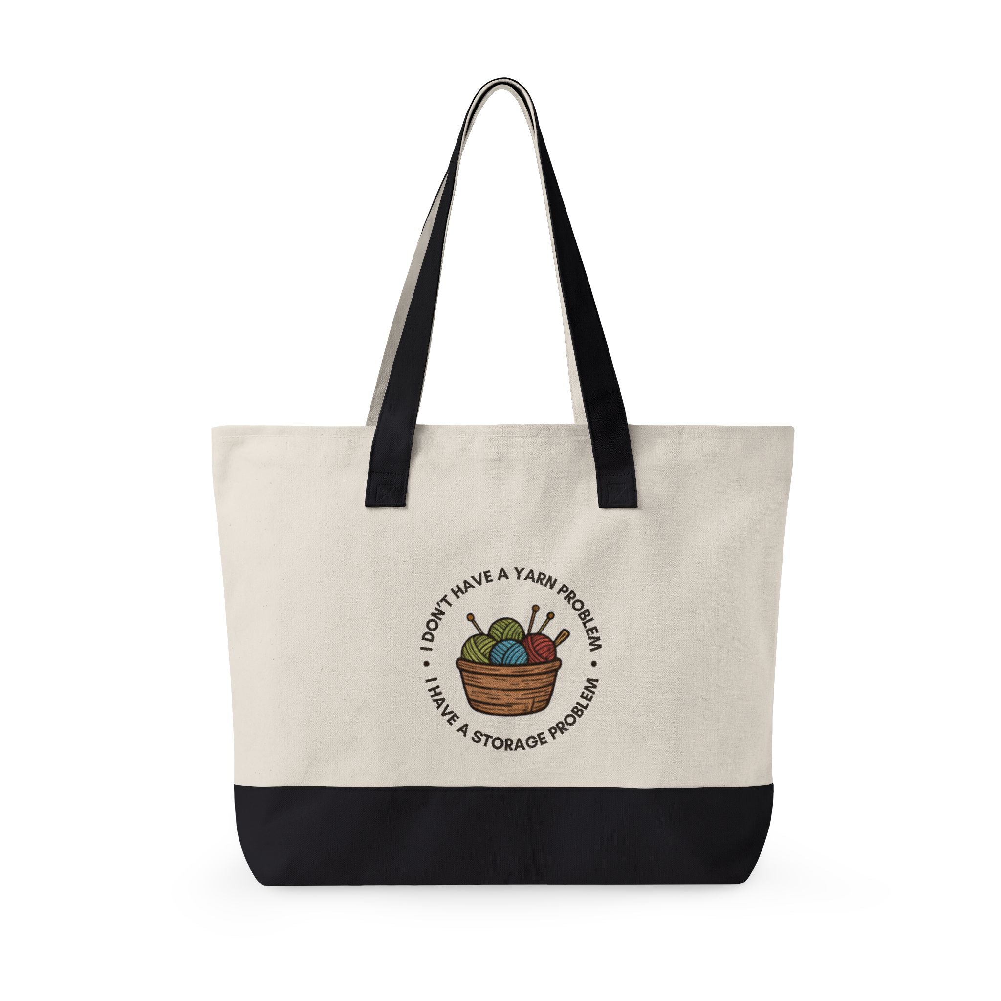 Canvas Tote Bag — "I don't have a yarn problem"